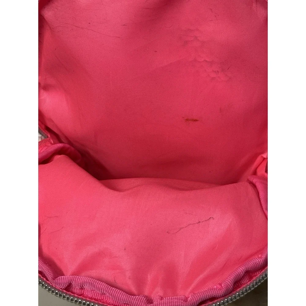 Justice Backpack Pink Sequined With‎ Fob EUC